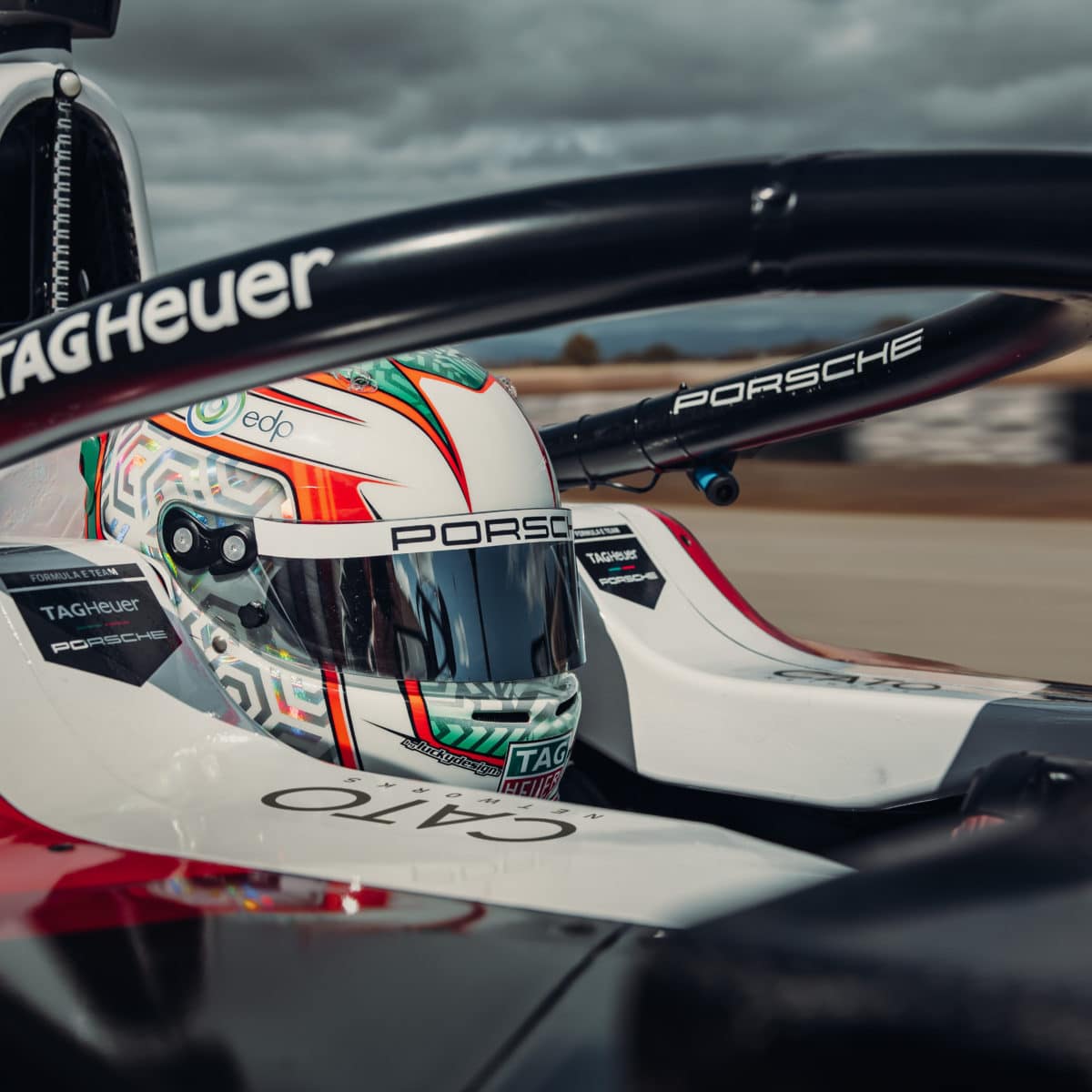 Porsche racing helmet